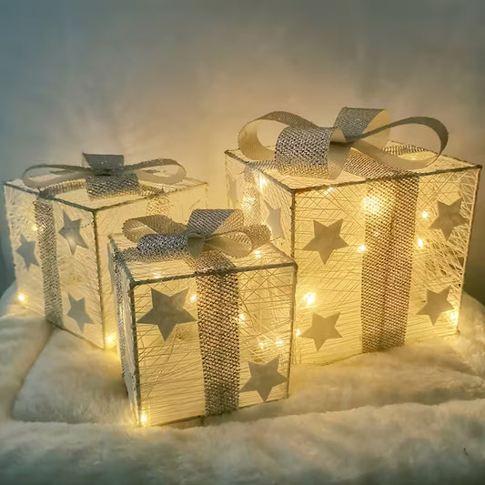 3pcs LED Christmas Gift Boxes