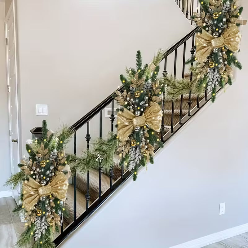 Christmas Stair Garland Lights