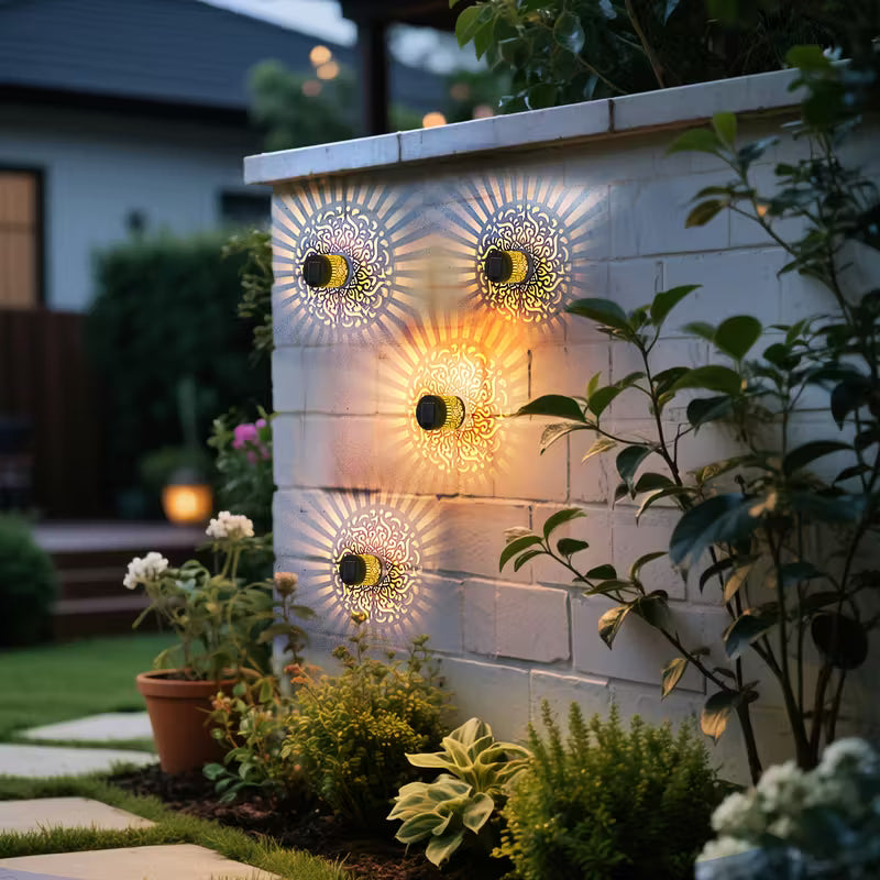 2pcs Solar Fence Wall Lights