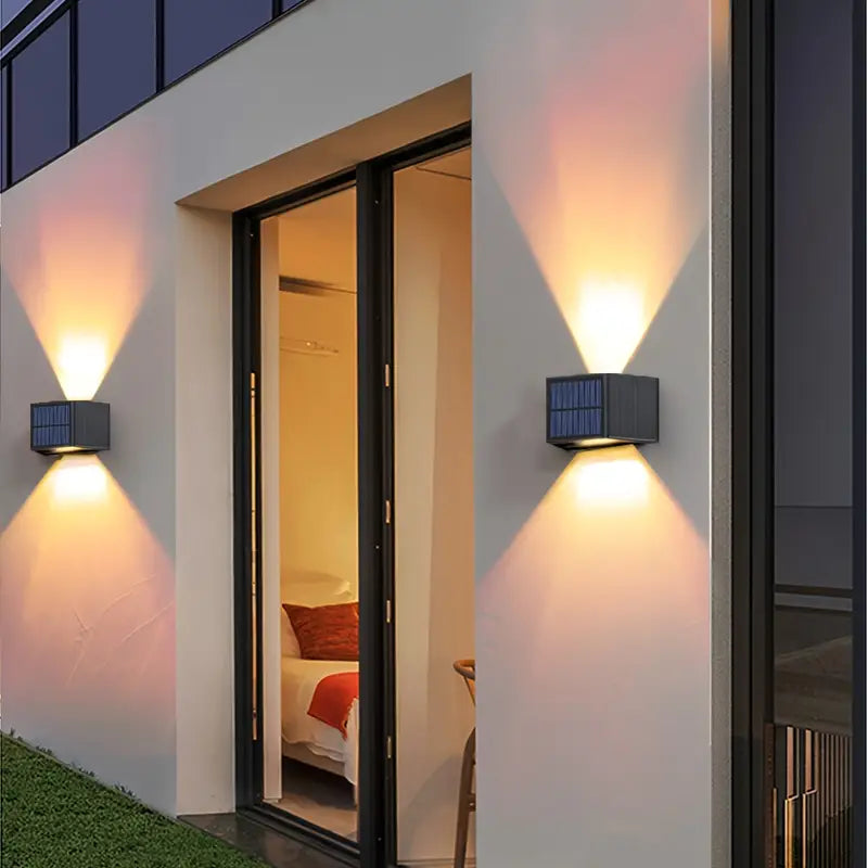 Solar Motion Sensor Wall Lights - 2 pieces